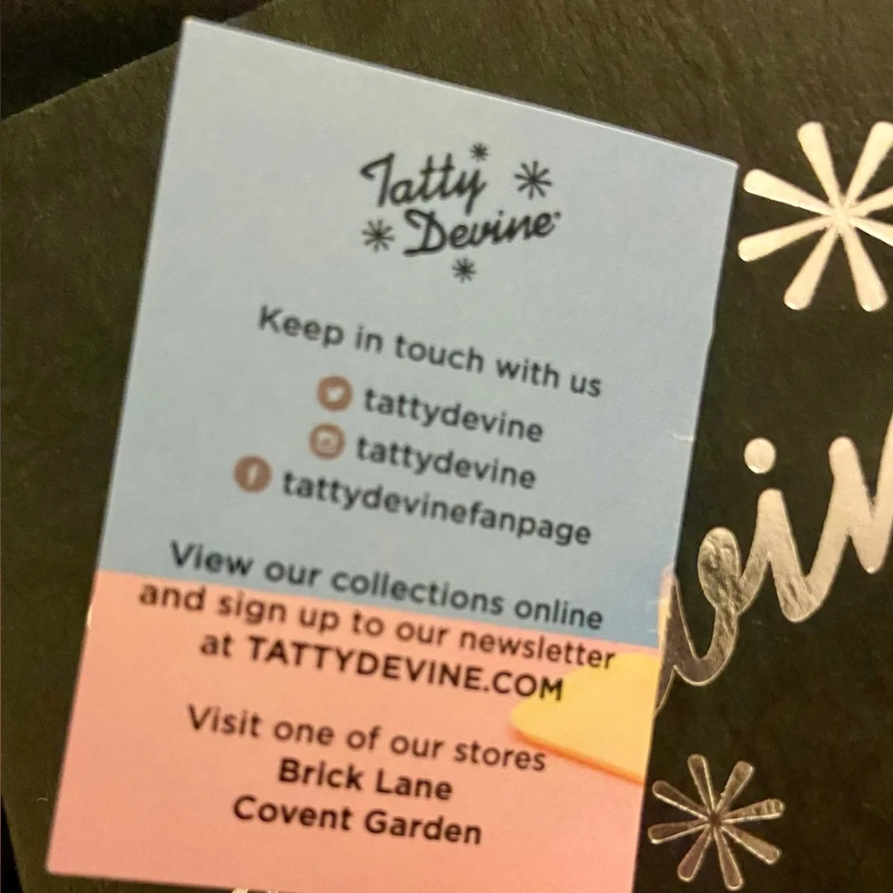 Tatty DeViNe acrylic ironing earrings mirrored sparkly earrings NEW in box iron